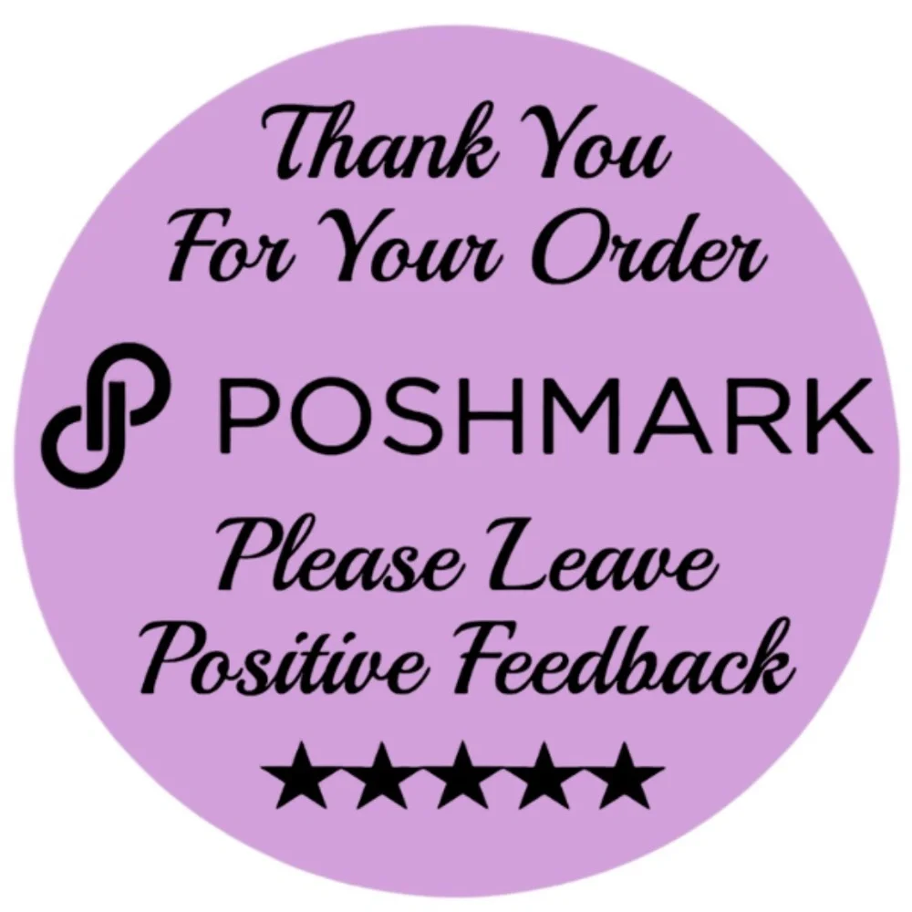 Thank You For Your Poshmark Purchase Labels Stickers 12 colors to choose from